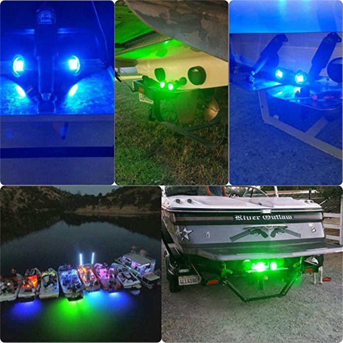1/2" NPT LED Drain Plug Boat light with Dual color